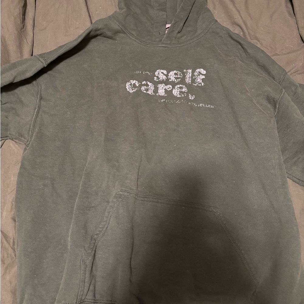 Self Care Hoodie in Dark Gray